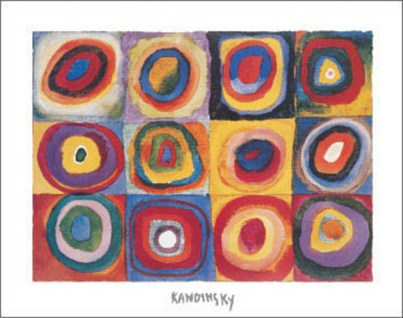 Farbstudie by Wassily Kandinsky Wall Art Décor 22 x 28 Art Print